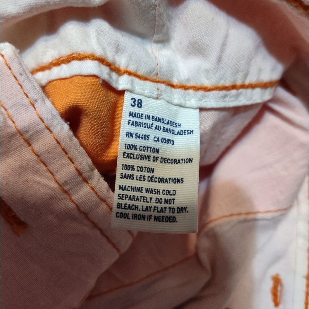 American Eagle Outfitters Classic Shorts Mens 38 Faded Orange 100% Cotton - Picture 4 of 8